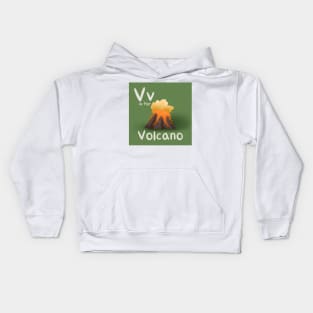 V is for Volcano Kids Hoodie